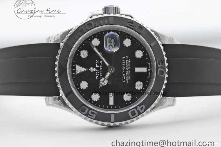 MiroTime 0328 Yacht-Master 42mm 226659 TWA 1:1 Best Edition 3D Black Ceramic Bezel on Oysterflex Strap VR Stretchable 2085